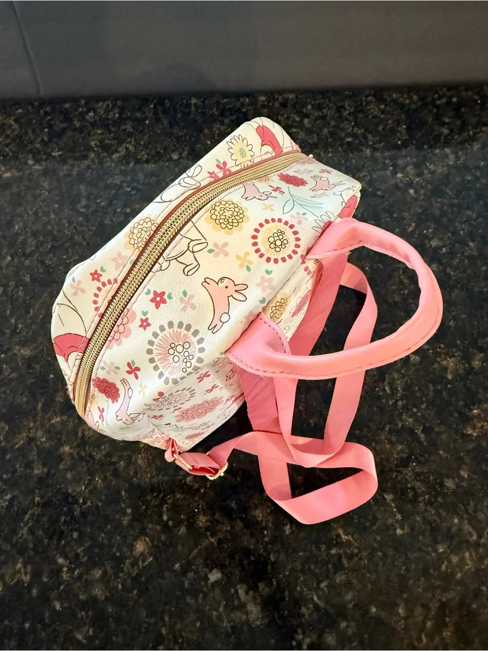 Disney Winnie the Pooh Kids Pink Floral Backpack